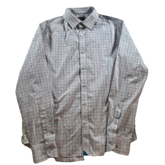 UNTUCKit Other - UNTUCKit Shirt Mens Medium Gray Window Pane‎ Button Down Long Sleeve